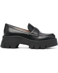 Gianvito Rossi - 75mm Chunky Leather Loafers - Lyst