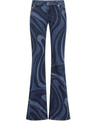 Emilio Pucci - Marmo-Print Flared Jeans - Lyst