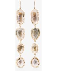 Kimberly Mcdonald 18k Yellow Geode Diamond Drop Earrings - - Diamond/18kt Yellow - Metallic