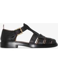 Thom Browne - Brogued Leather Fisherman Sandals - Lyst