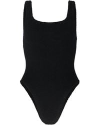 Hunza G - Square Neck One-piece Swimsuit With Deep Back Neckline - Lyst