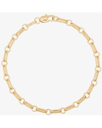 Laura Lombardi Plated Bar Chain Anklet - Metallic