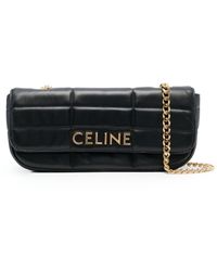 Celine - Logo Plaque Shoulder Bag - Lyst