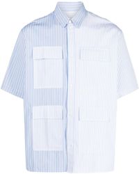 Maison Kitsuné - Colour-block Striped Shirt - Lyst