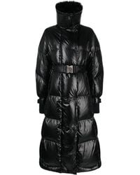 3 MONCLER GRENOBLE - Combovin Belted Puffer Coat - Women's - Polyamide/feather Down/sheep Skin/shearling - Lyst