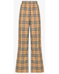 Burberry Cotton Beige Louane Trousers in Natural Slacks and Chinos Straight-leg trousers Womens Clothing Trousers 
