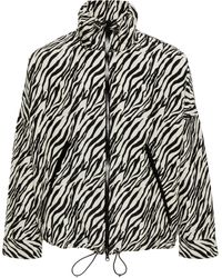 Song For The Mute - Black And Zebra-print Lightweight Jacket - Men's - Polyester/cotton/cupro - Lyst