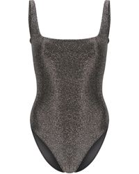 Form and Fold - Square Neck Glitter Swimsuit - Lyst