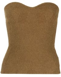 Wardrobe NYC - Ribbed-knit Bandeau Top - Women's - Spandex/elastane/polyamide/cotton - Lyst