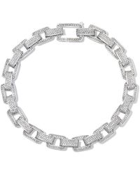 SHAY - 18k White Gold Pavé Diamond Link Bracelet - Men's - 18kt White Gold - Lyst