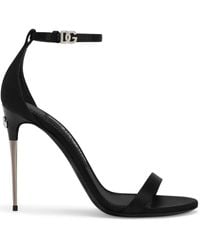 Dolce & Gabbana - Satin Heel Sandals - Lyst