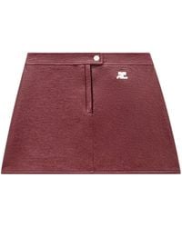Courreges - Percju001Vy0014 Vinyl Mini Skirt - Lyst