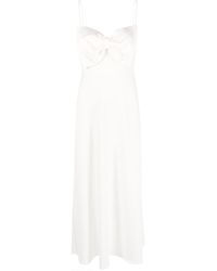 RIXO London - Leanna Bow-embellished Midi Dress - Lyst