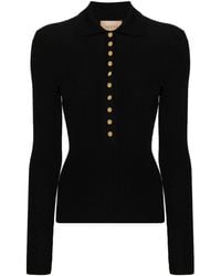 Gucci - Polished Ribbed Polo Top - Lyst