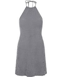 Hunza G - Halterneck Mini Dress - Lyst