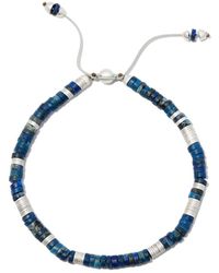 M. Cohen - Sterling Lazulio Lapis Beaded Bracelet - Unisex - Sterling /fabric - Lyst