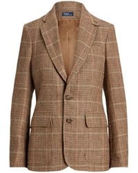 Polo Ralph Lauren - Checked Single-breasted Blazer - Lyst