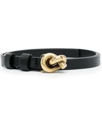 Bottega Veneta - Knot Buckle Leather Belt - Women's - Calf Leather - Lyst
