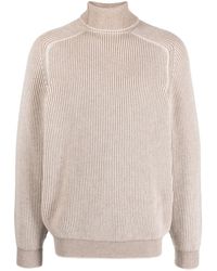 Sease - Neutral Ribbed Cashmere Sweater - Men's - Cashmere - Lyst