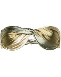 Isa Boulder - Gold-tone Reversible Twisted Bikini Top - Women's - Elastane/nylon/polyester - Lyst