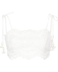 Zimmermann - Ivory Broderie Anglaise Cotton Top - Lyst