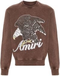 Amiri - Eagle-print Cotton Sweatshirt - Lyst