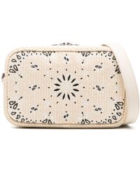 Amiri - Paisley-embroidered Raffia Messenger Bag - Lyst