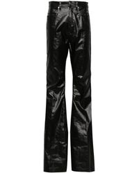 Rick Owens - Bolan Coated Boocut Jeans - Lyst