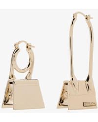 Jacquemus - 'les Creoles Chiquito Noeu' Gold-colored Hoops Earrings In Bronze Woman - Lyst