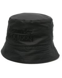 Alexander McQueen - Logo Embroidered Bucket Hat - Lyst