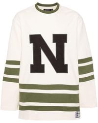 NAHMIAS - Neutral Logo-applique Cotton Sweatshirt - Lyst