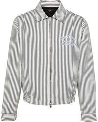 Amiri - White Motors Striped Cotton Jacket - Men's - Cotton - Lyst