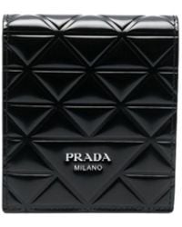 Prada - Brushed Leather Wallet - Lyst
