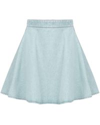 Nina Ricci - A-line Denim Mini Skirt - Lyst