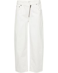 FRAME - Angled Zipper Straight-leg Jeans - Lyst