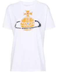 Vivienne Westwood - Orb Logo-print Cotton T-shirt - Lyst