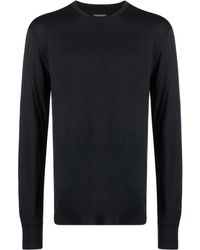 Tom Ford - Crew Neck Long Sleeve Cotton T-shirt Black - Lyst