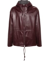 Bottega Veneta - Hooded Leather Jacket - Men's - Wool/lamb Skin/polyamide/cotton - Lyst