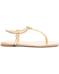 Gianvito Rossi - Juno Leather Thong Sandals - Lyst
