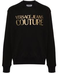 Versace - Logo-print Cotton Sweatshirt - Men's - Cotton - Lyst