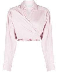 Christopher Esber - Wrapped Cropped Blouse - Lyst