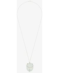 Kimberly Mcdonald 18k White Gold Aquamarine Diamond Pendant Necklace - Metallic