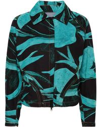 Louisa Ballou - Turquoise Flower Denim Jacket - Women's - Cotton - Lyst