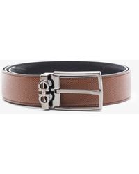 Ferragamo - Mini Gancini Buckle Leather Belt - Lyst