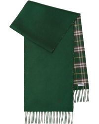 Burberry - Fringed Check Scarf - Unisex - Cashmere - Lyst