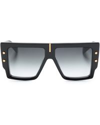 BALMAIN EYEWEAR - B-grand Rectangle-frame Sunglasses - Unisex - Acetate - Lyst