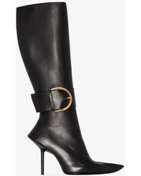 Balenciaga Synthetic Sequin Knife Thigh-high Boots in Gold (Metallic) | Lyst
