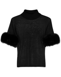 Saint Laurent - Roll-neck Silk Blouse - Lyst