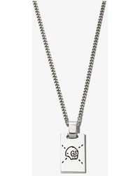 Gucci Dog Tag Necklace 236 in Black for 