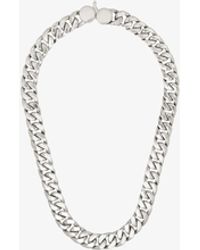 Metallic Womens Mens Jewellery Mens Necklaces Tom Wood Anker Chain Necklace in Silver 